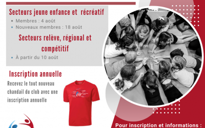 Inscriptions Automne 2021