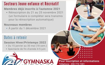 Inscription Hiver/Printemps 2022