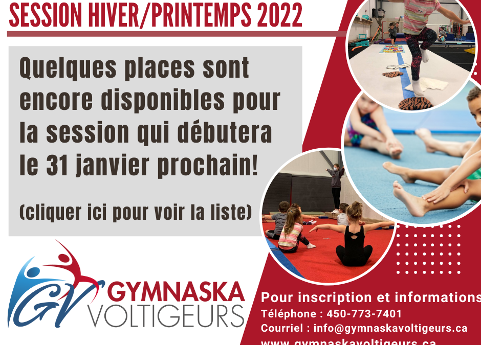 Session Hiver/Printemps 2022