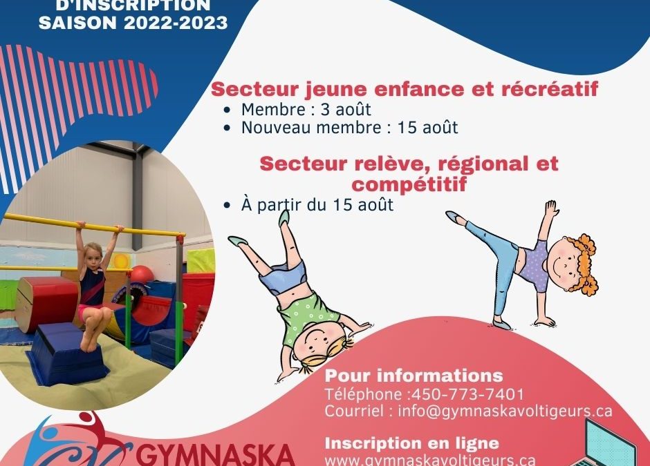 Inscriptions Automne 2022